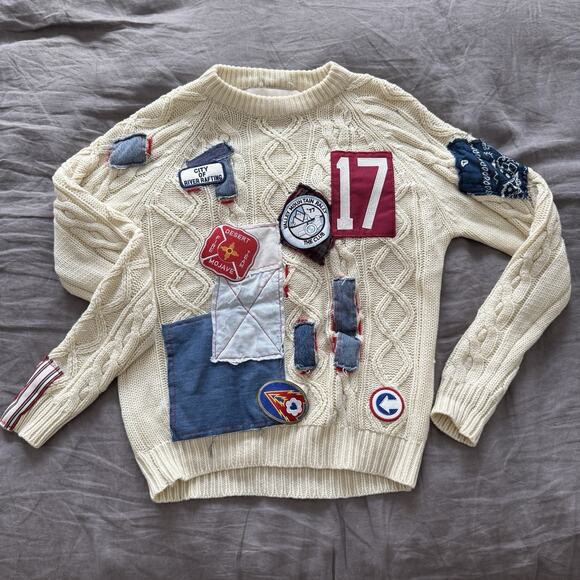 Riley 1880 Vintage Patchwork Sweater M - Picture 8 of 10